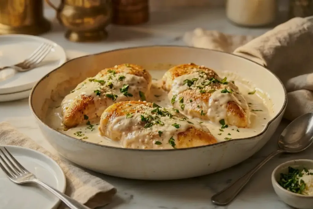 Creamy Ranch Chicken — The Comfort-Boosting Skillet You’ll Crave Creamy Ranch Chicken Creamy Ranch Chicken served in skillet with creamy sauce and herbs