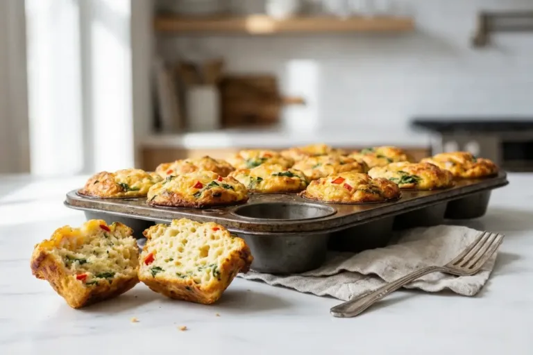 Make-ahead egg muffins prepared for on-the-go breakfast