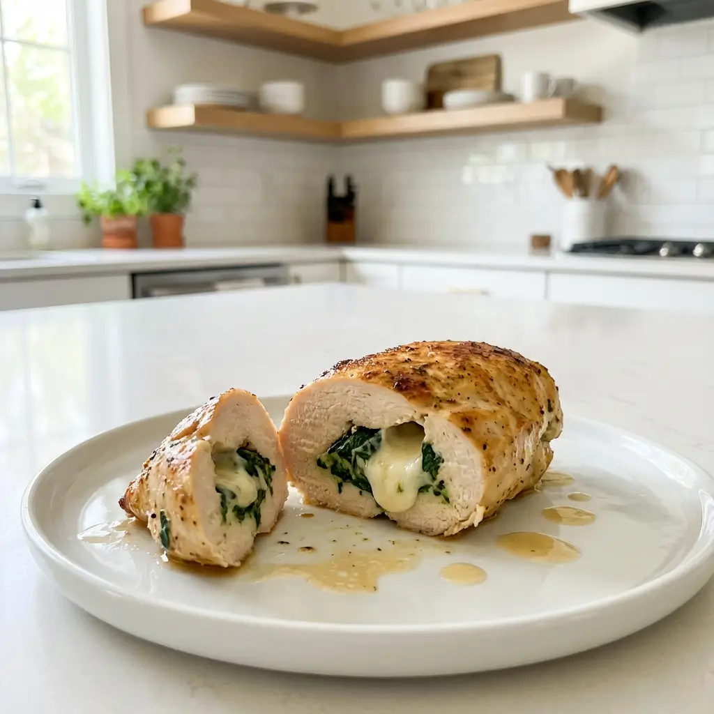 Spinach and Cheese Stuffed Chicken Breast (Oven-Baked, Juicy) Stuffed Chicken Breast Recipes Oven-baked spinach stuffed chicken breast with melted cheese filling