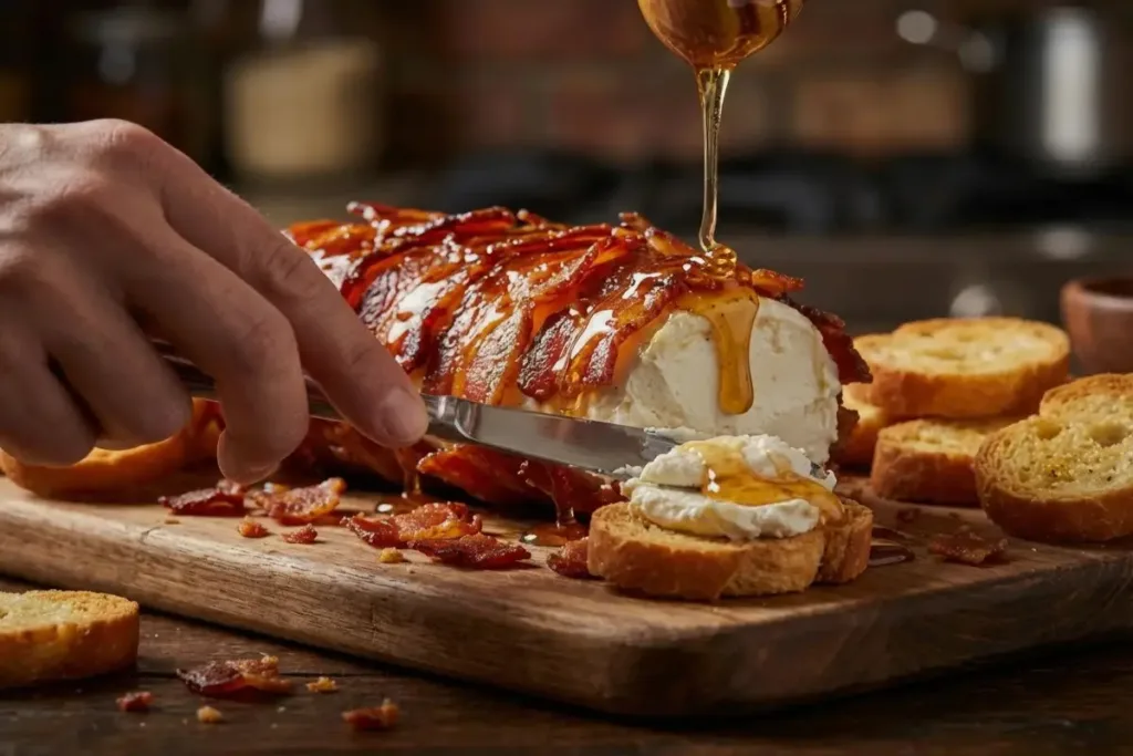 Beef Bacon Goat Cheese Appetizer Log | Crispy, Creamy Party Showstopper Beef Bacon Goat Cheese Appetizer