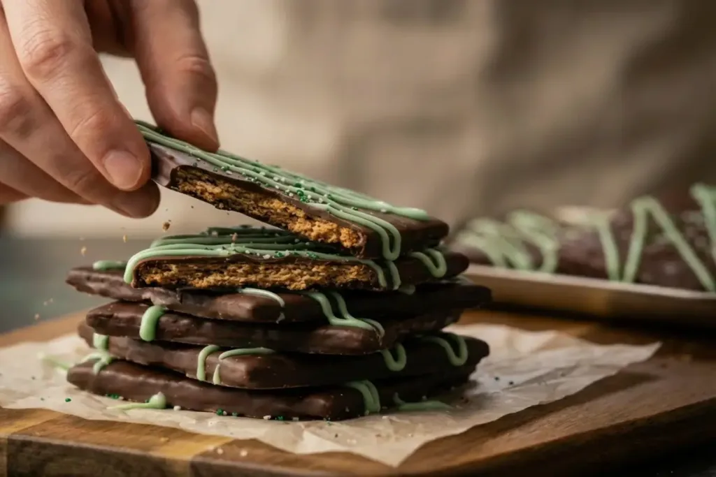 Mint Chocolate Graham Crackers? Cool, Crisp Little Bites to Share Mint Chocolate Graham Crackers Mint Chocolate Graham Crackers? Cool, Crisp Little Bites to Share Mint Chocolate Graham Crackers