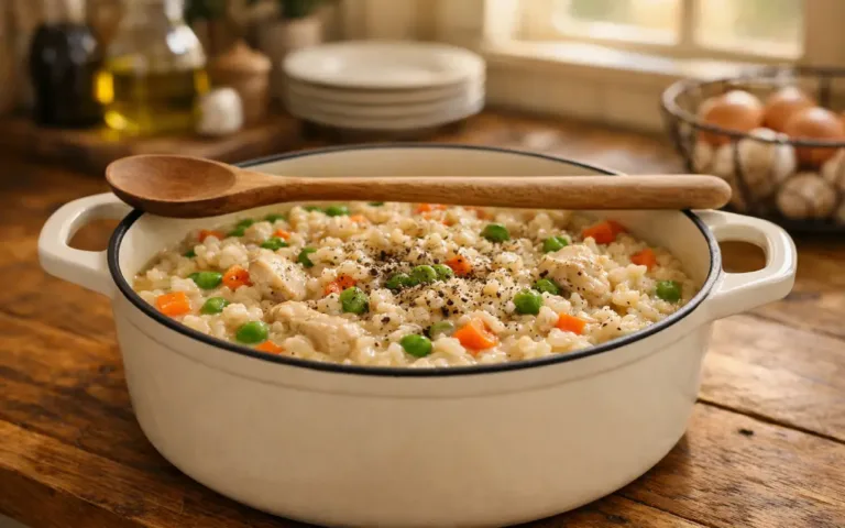easy dinner recipes for family comfort foods: creamy chicken and rice pot