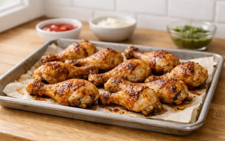 drumstick chicken recipes oven: crispy baked drumsticks on a sheet pan
