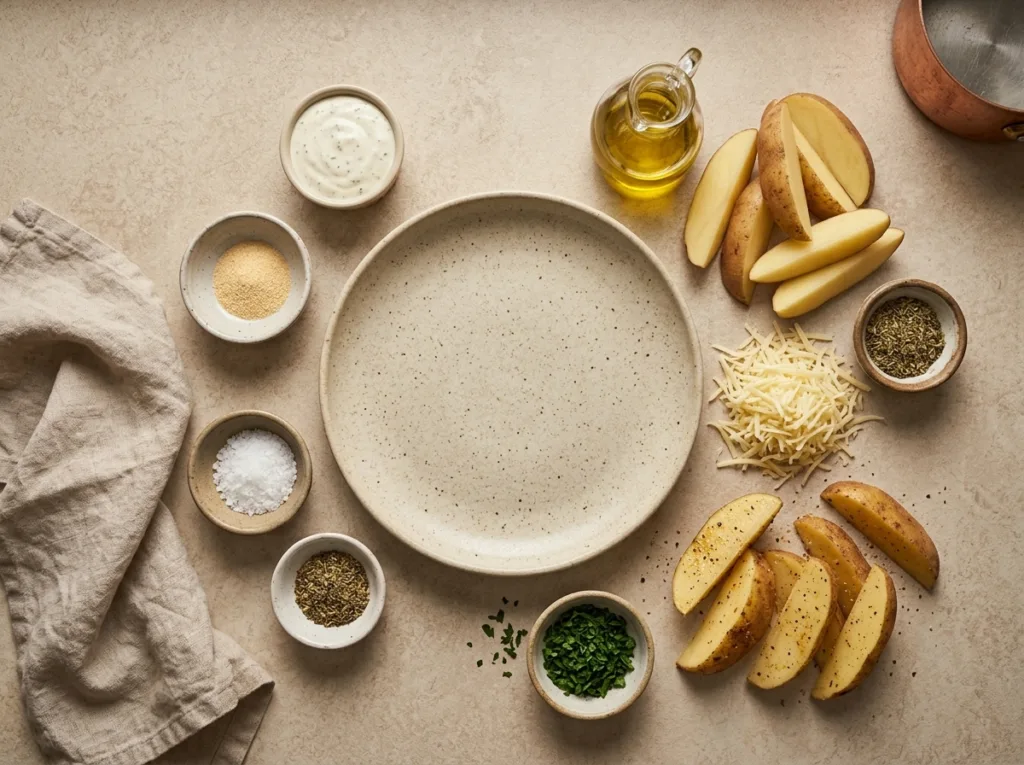 Oven Baked Garlic Parmesan Potato Slices Garlic Parmesan Potato Wedges