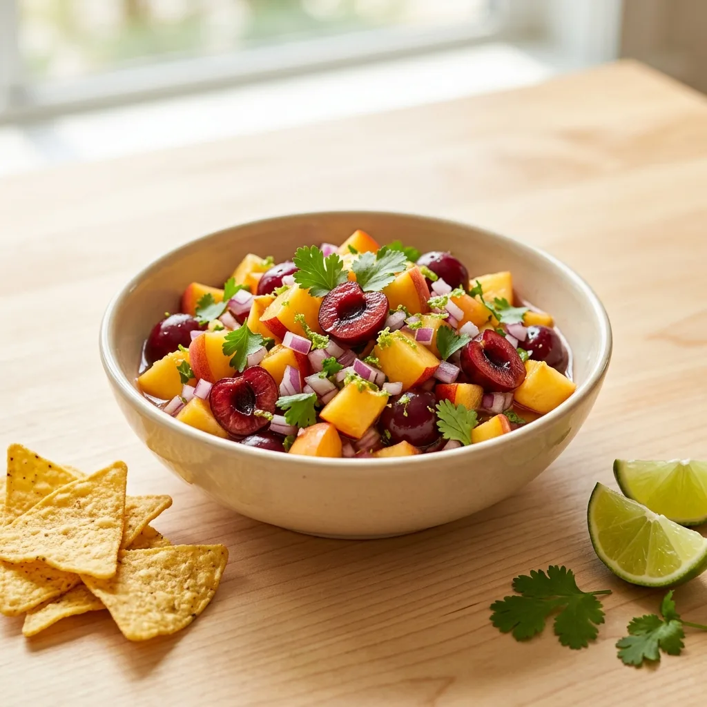 Peach Cherry Salsa Peach Cherry Salsa