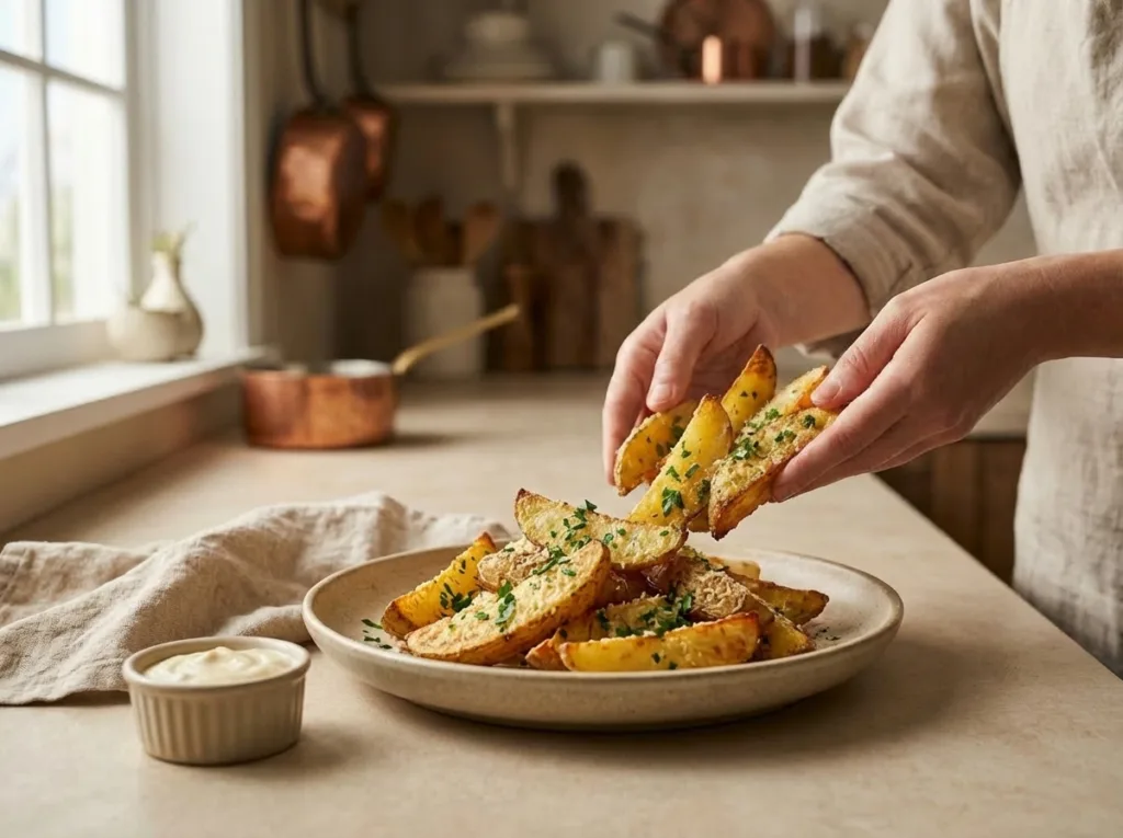 Oven Baked Garlic Parmesan Potato Slices Garlic Parmesan Potato Wedges