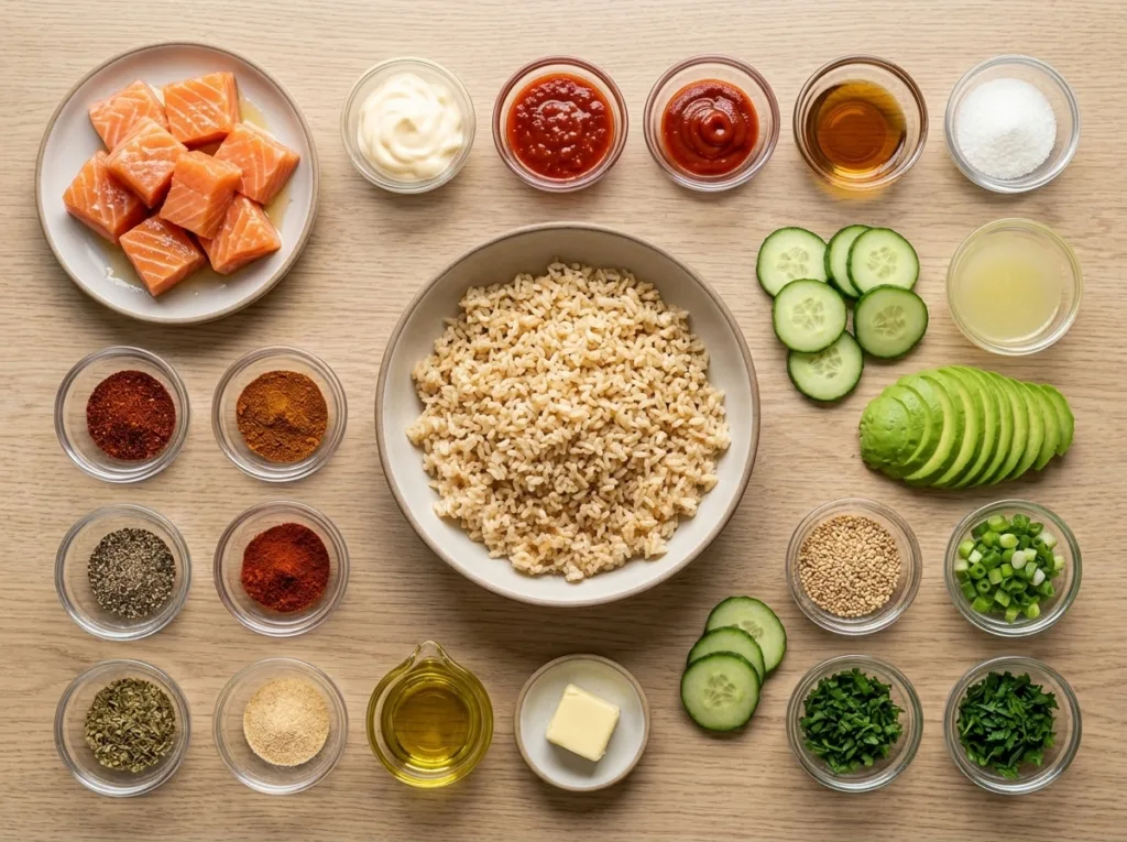 Sweet & Spicy Salmon Rice Bowl Bang Bang Salmon Sweet & Spicy Salmon Rice Bowl Bang Bang Salmon