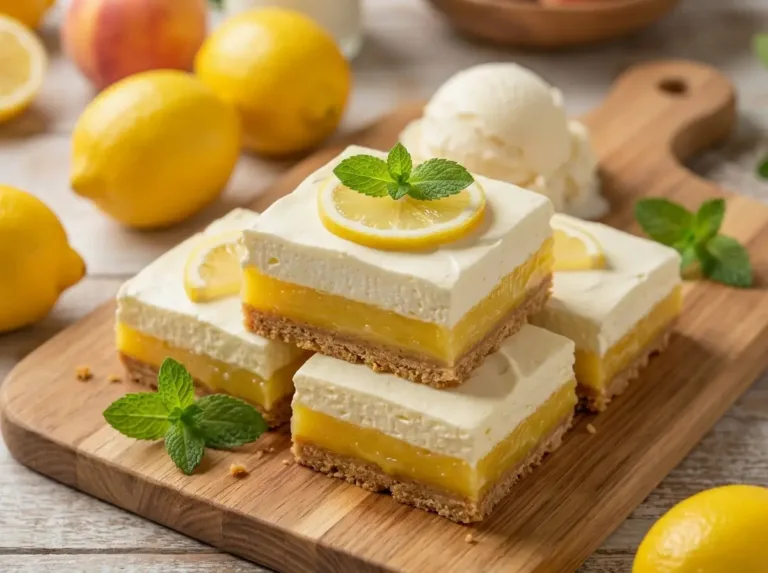 Lemon Icebox Cake with Cool Creamy Layers Pineapple Mango Smoothie