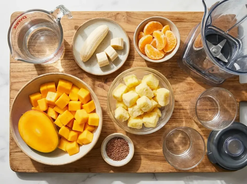 Pineapple Mango Smoothie with Tropical Flavor Pineapple Mango Smoothie