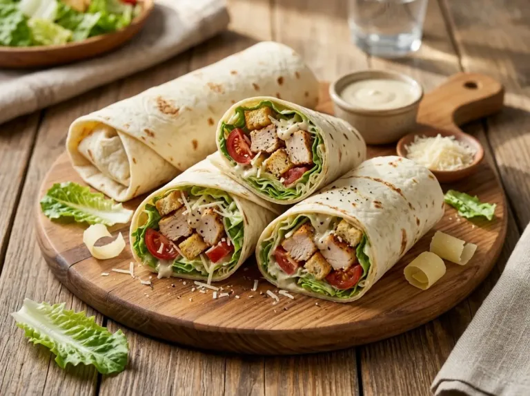 Chicken Caesar Wraps with Crisp Lettuce Honey Garlic Chicken Wings