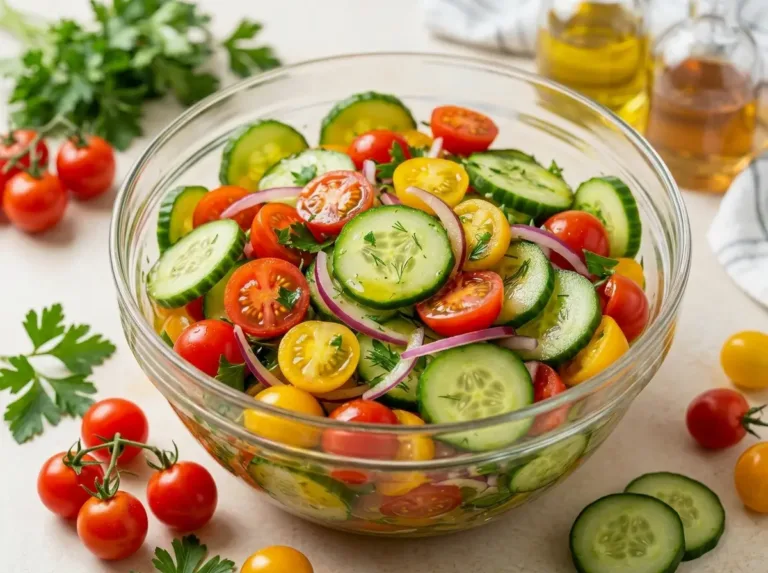 Cucumber Tomato Salad for June Watermelon Feta Salad