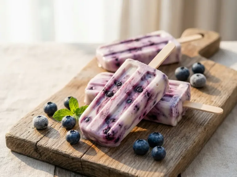 Blueberry Yogurt Popsicles to Save Strawberry Shortcake Cups