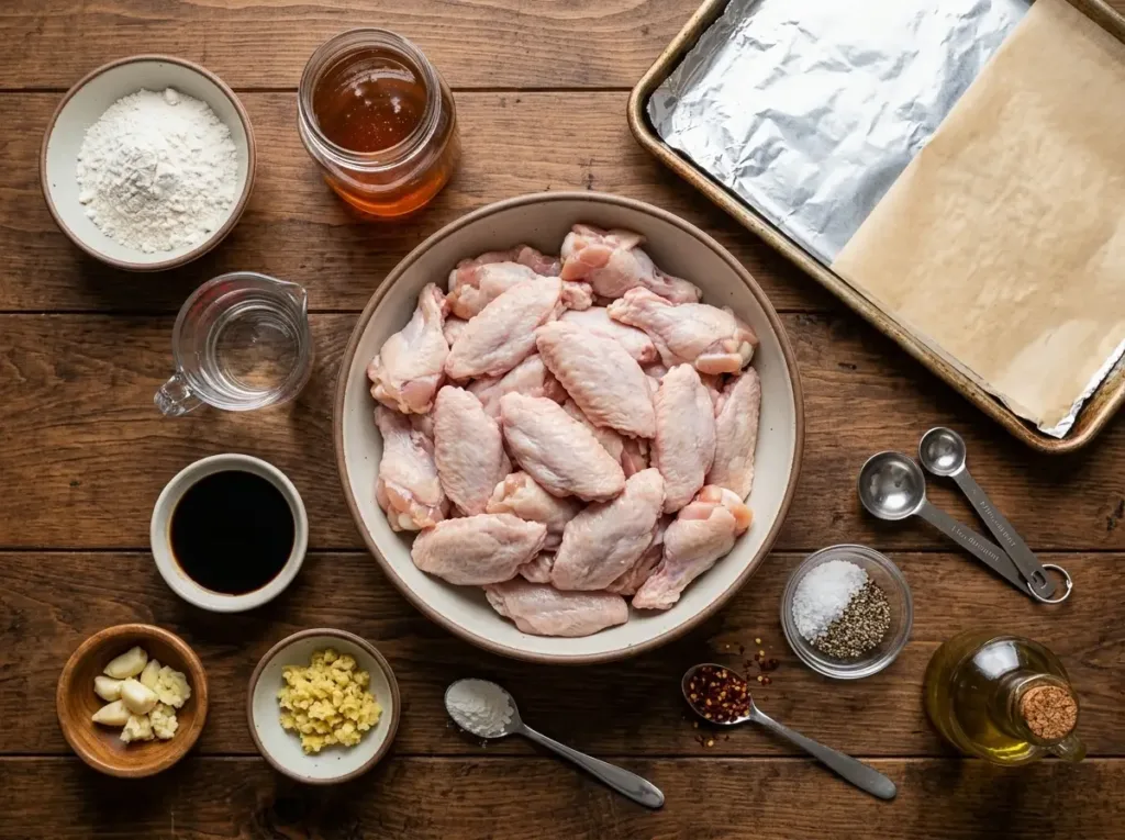 Honey Garlic Chicken Wings with Sticky Glaze Honey Garlic Chicken Wings
