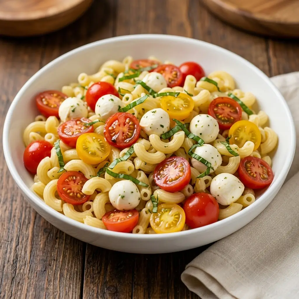 Caprese Pasta Salad with Tomatoes and Basil Caprese Pasta Salad Caprese Pasta Salad with Tomatoes and Basil Caprese Pasta Salad