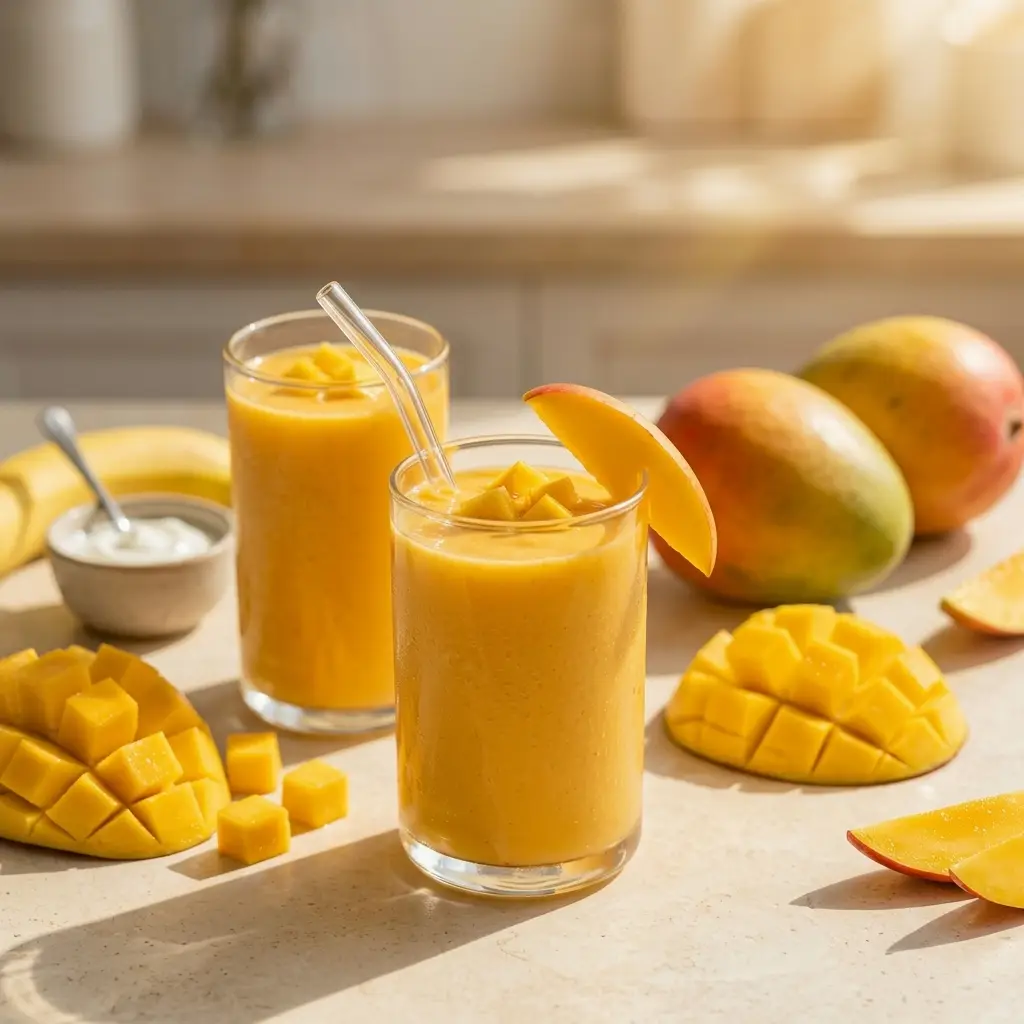 Mango Smoothie with Tropical Sunshine Flavor Mango Smoothie